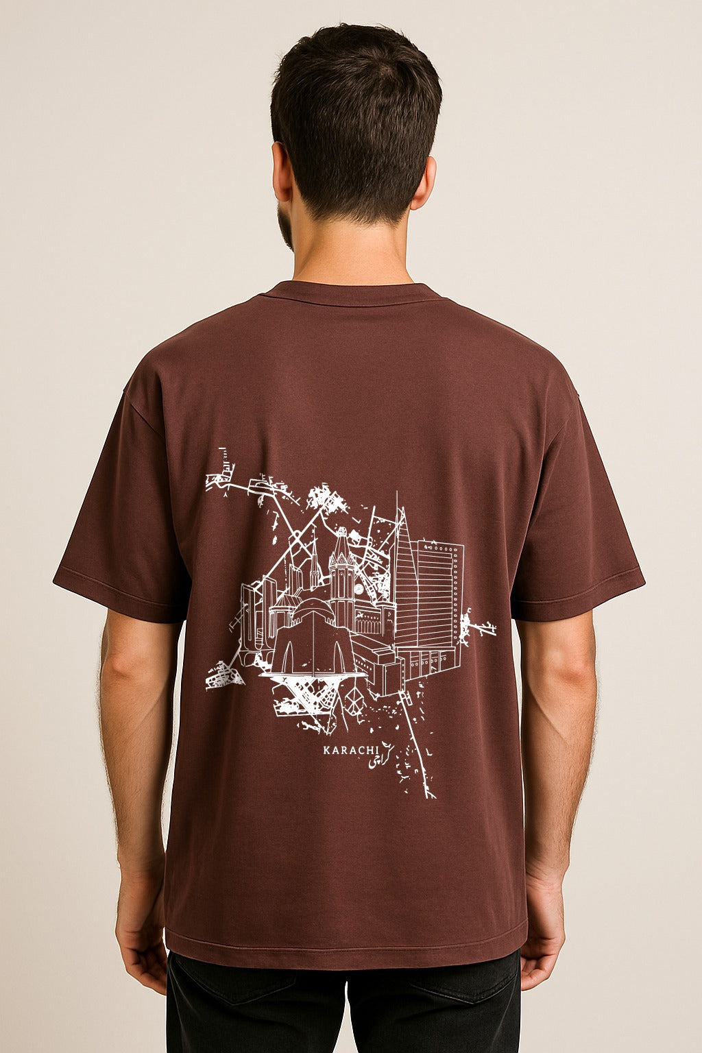 KARACHI TWO SIDE PRINTED OVERSIZED TSHIRT