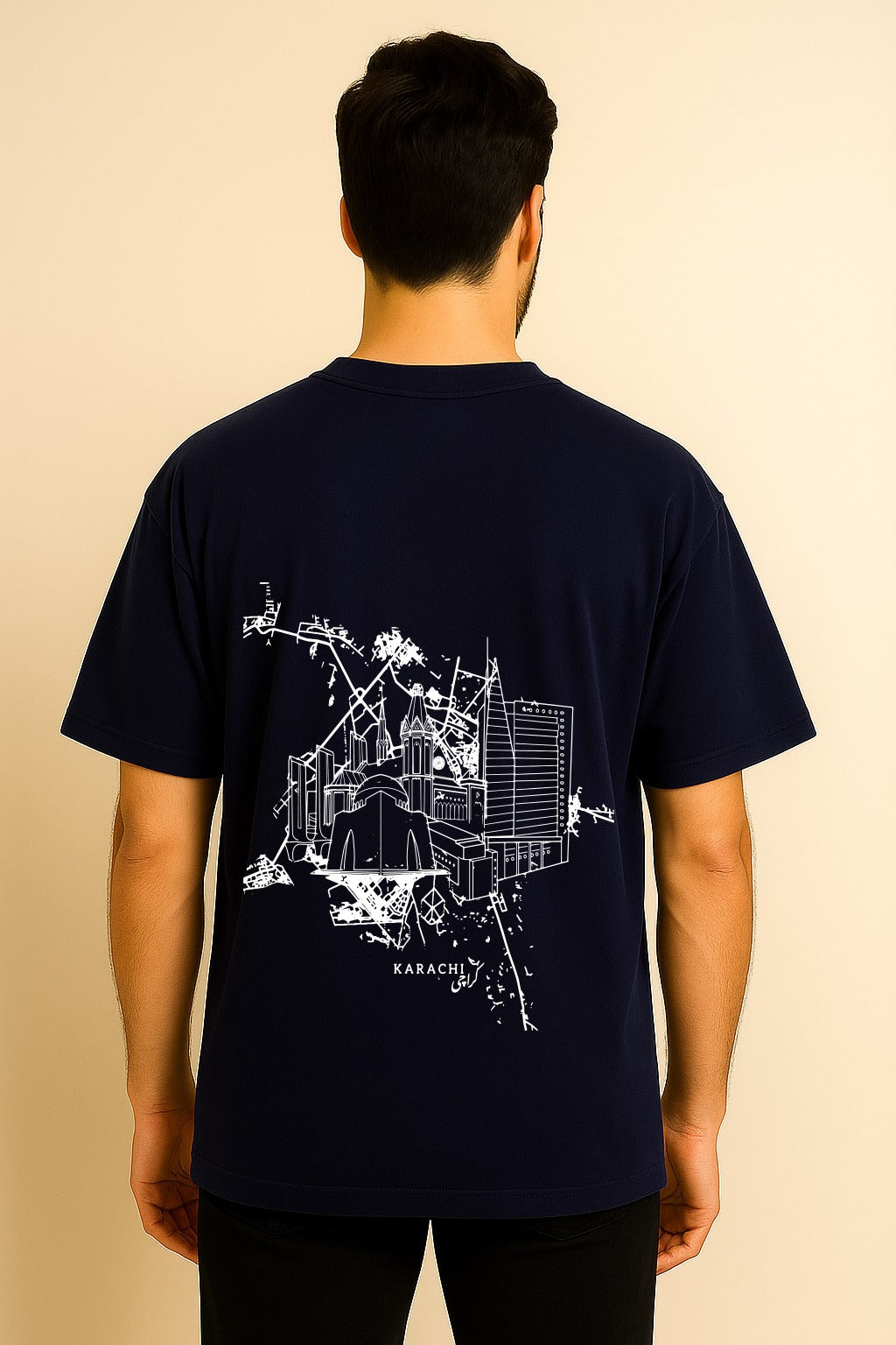 KARACHI TWO SIDE PRINTED OVERSIZED TSHIRT