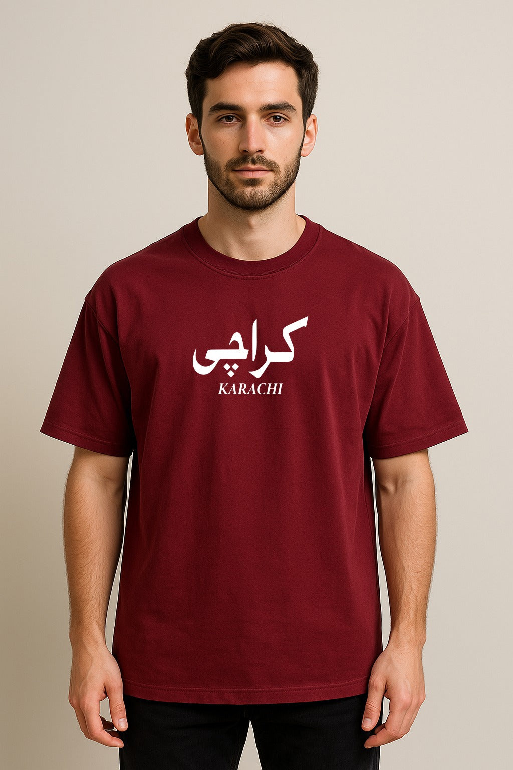 KARACHI TWO SIDE PRINTED OVERSIZED TSHIRT
