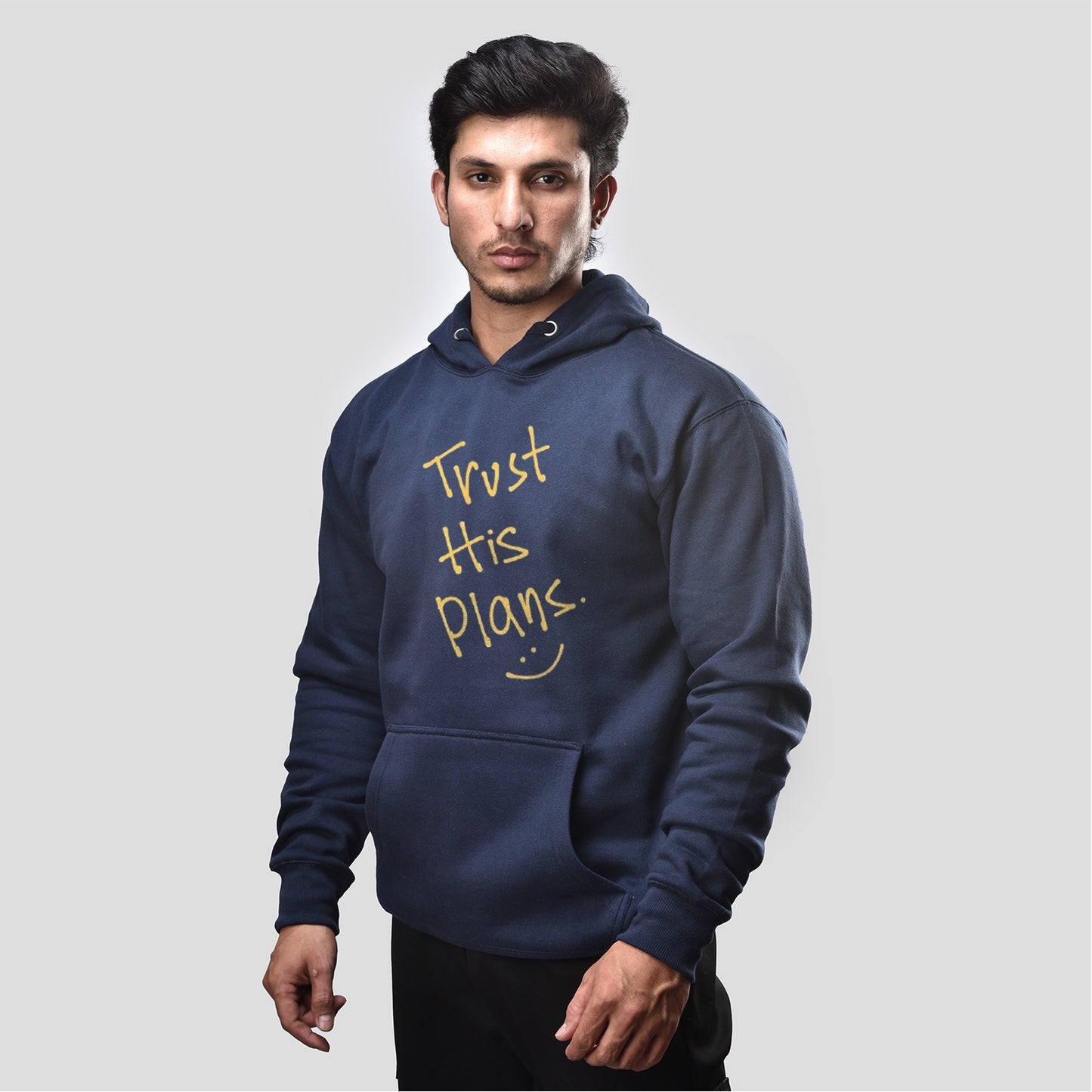 Trust his plans caligraphy hoodies