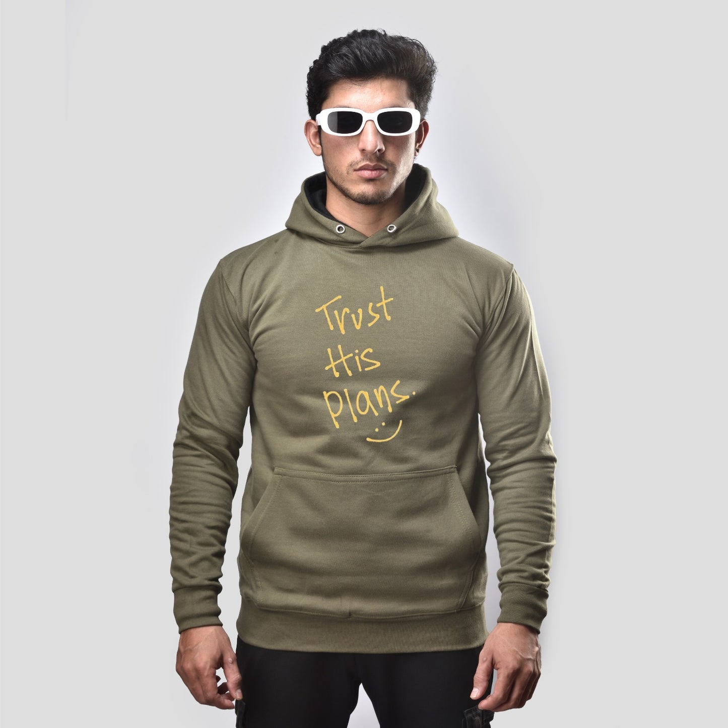 Trust his plans caligraphy hoodies