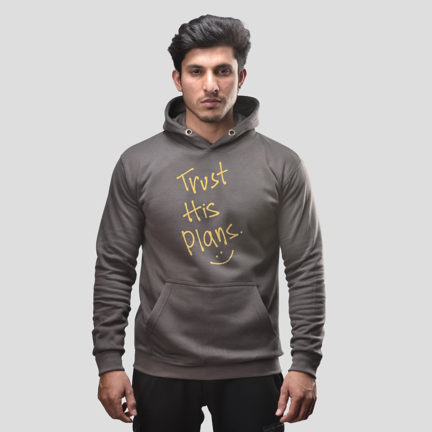 Trust his plans caligraphy hoodies