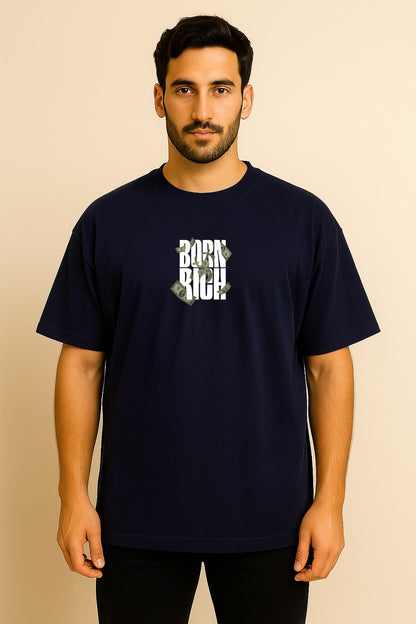 BORN RICH two side printed OVERSIZED TSHIRT