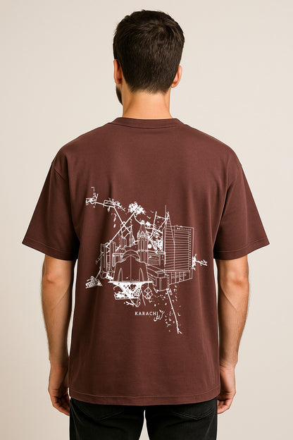KARACHI TWO SIDE PRINTED OVERSIZED TSHIRT