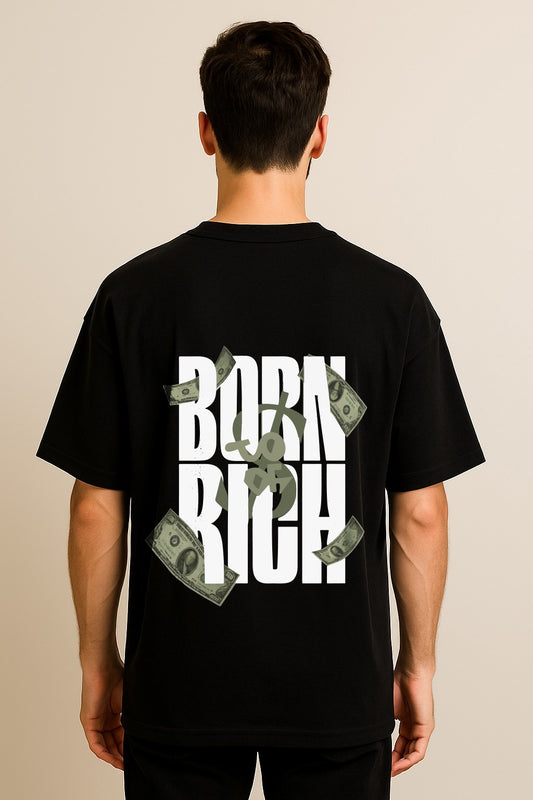 BORN RICH two side printed OVERSIZED TSHIRT