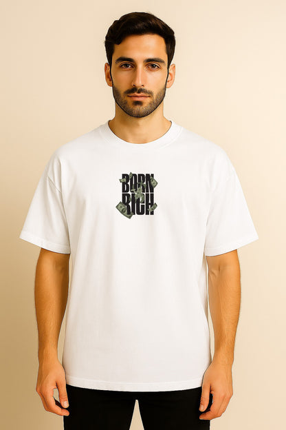 BORN RICH two side printed OVERSIZED TSHIRT