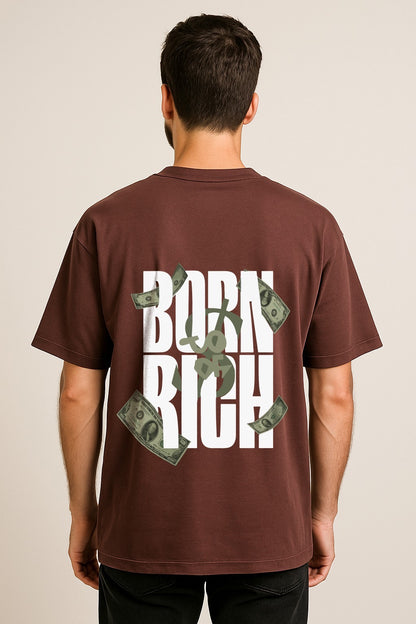 BORN RICH two side printed OVERSIZED TSHIRT